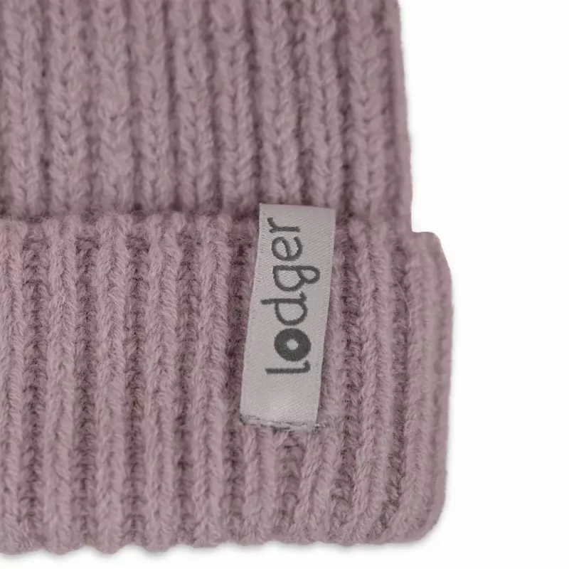 Lodger gorro de bebé de lã merino 100% rosa-choque 6-12 meses
