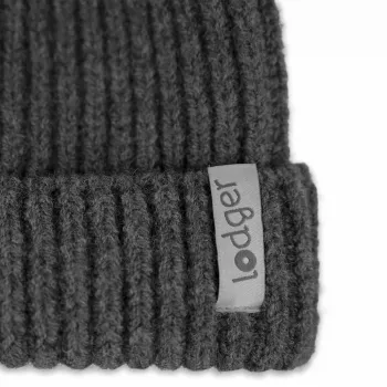 Lodger gorro de bebé de lã merino 100% Graphite Pigeon 6-12 meses