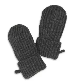 Lodger luvas de bebé de lã merino 100% Graphite Pigeon 0-12 meses