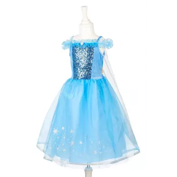 Souza! Vestido de Rainha da Neve com Capa 5-7 Anos