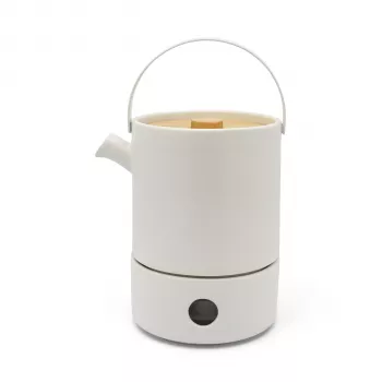 Bredemeijer Umea conjunto de chá 1,2L branco com aquecedor 142010