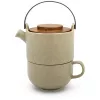 Bredemeijer Tea-for-One Umea bege / tampa de acácia 142024