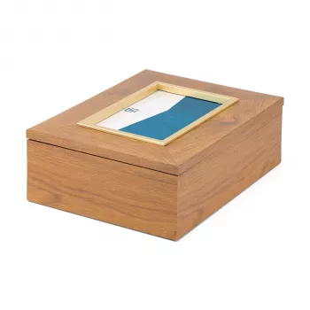 Caixa de armazenamento de fotografias Zilverstad Marseille 10x15 cm castanho/dourado