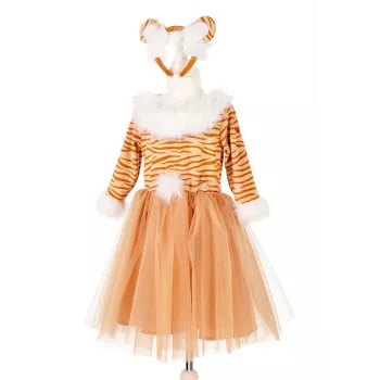 Souza! Vestido de Fantasia Thara Tigress + Banda de Cabeça para Menina 3-4 Anos