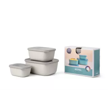 Mepal Cirqula Multi Bowl Set 3 peças, Nordic White