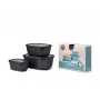 Mepal Cirqula Multi Bowl Set 3 peças, Nordic Black