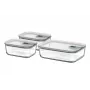 Conjunto de recipientes de conservação MEPAL EasyClip, Nordic Green, 3 peças (2x 0,7 L, 1x 1,5 L)