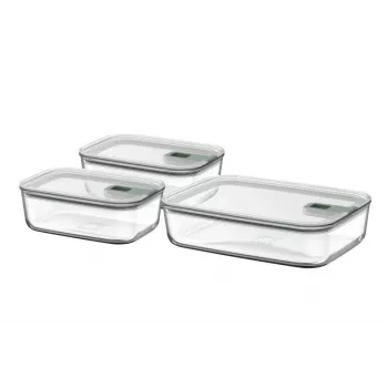 Conjunto de recipientes de conservação de alimentos Mepal Easy Clip 3 peças, Nordic Sage
