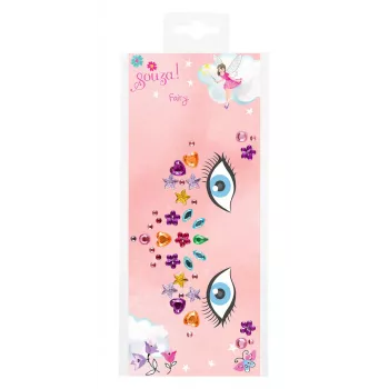 Souza! autocolantes 3D para o rosto para menina - motivo fadas 30+ unid. (pack grande com 6 conjuntos)