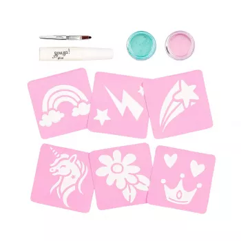 Souza! tatuagens temporárias com glitter de unicórnio 12 unid.