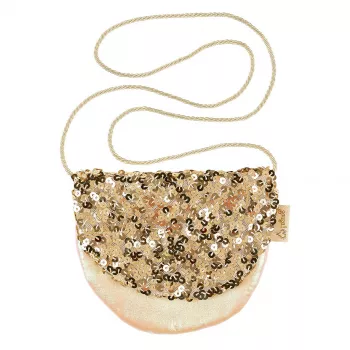Souza! Bolsa de ombro dourada com lantejoulas Angelique para crianças