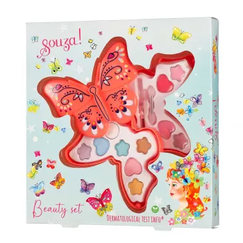 Souza Conjunto de maquilhagem de borboleta para crianças 13 peças