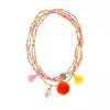 Souza! Colar de contas multicoloridas com charms Sylvie - 4 fios para crianças pequenas