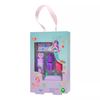 Souza! Conjunto de maquilhagem e decoração de unhas de sereia para crianças 5 peças