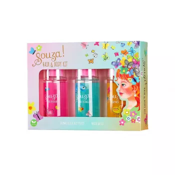 Souza! Conjunto de bruma para cabelo e corpo para crianças 3 x 50 ml