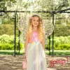 SOUZA! Conjunto de fantasia de fada borboleta Flora vestido e asas 8-10 anos