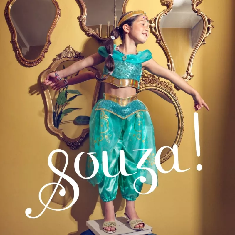 Souza! Fantasia de princesa árabe Amira 3-4 anos