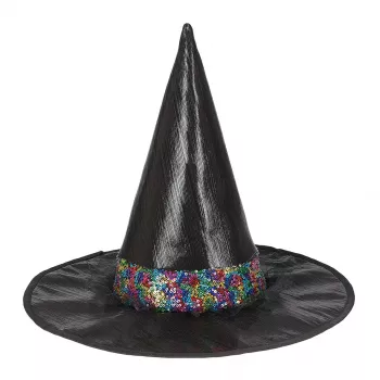 Souza! Chapéu de bruxa Agatha para crianças 4-10 anos preto