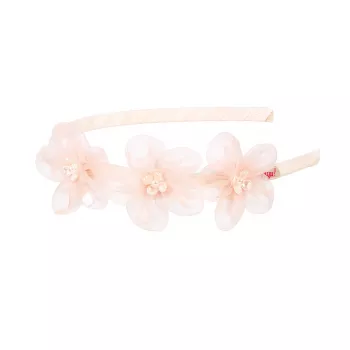 Souza! Faixa de cabeça Pia com tule e flores para menina - rosa