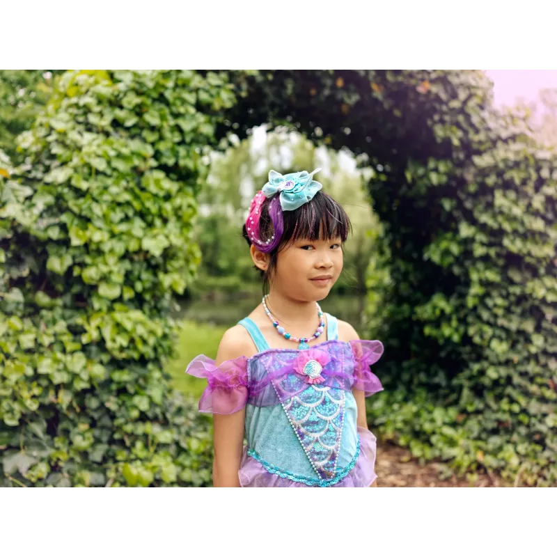 Souza! Vestido de fantasia de sereia Naiara para menina 5-7 anos