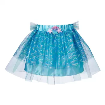 Souza! Fantasia de saia de tule de sereia Marlya 3-5 anos
