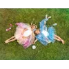 Souza! Fantasia de saia de tule de sereia Marlya 3-5 anos