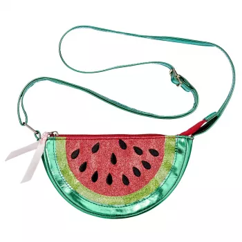 Souza! Mala de ombro infantil com glitter de melancia Sandia