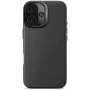 Decoded capa traseira em pele para Apple iPhone 16 - preto