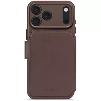 Carteira amovível de pele Decoded para iPhone 17 Pro com MagSafe - Chocolate Brown