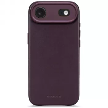 Capa traseira de pele Decoded iPhone 17 Air Dark Ruby