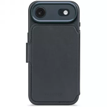 Carteira amovível de pele Decoded para iPhone 17 Air - Navy Shadow