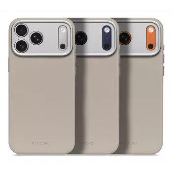 Capa traseira de pele Decoded para iPhone 17 Pro Max compatível com MagSafe Solid Clay