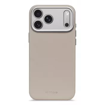 Capa traseira de pele Decoded para iPhone 17 Pro Max compatível com MagSafe Solid Clay