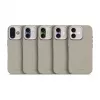Capa traseira de silicone AntiMicrobial Decoded para iPhone 17 compatível com MagSafe Soft Taupe