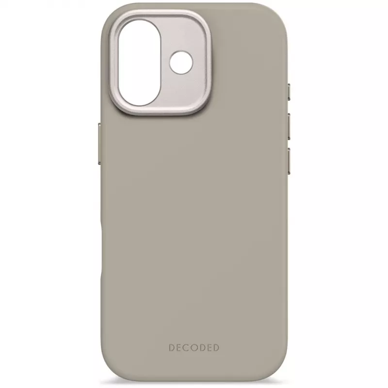 Capa traseira de silicone AntiMicrobial Decoded para iPhone 17 compatível com MagSafe Soft Taupe
