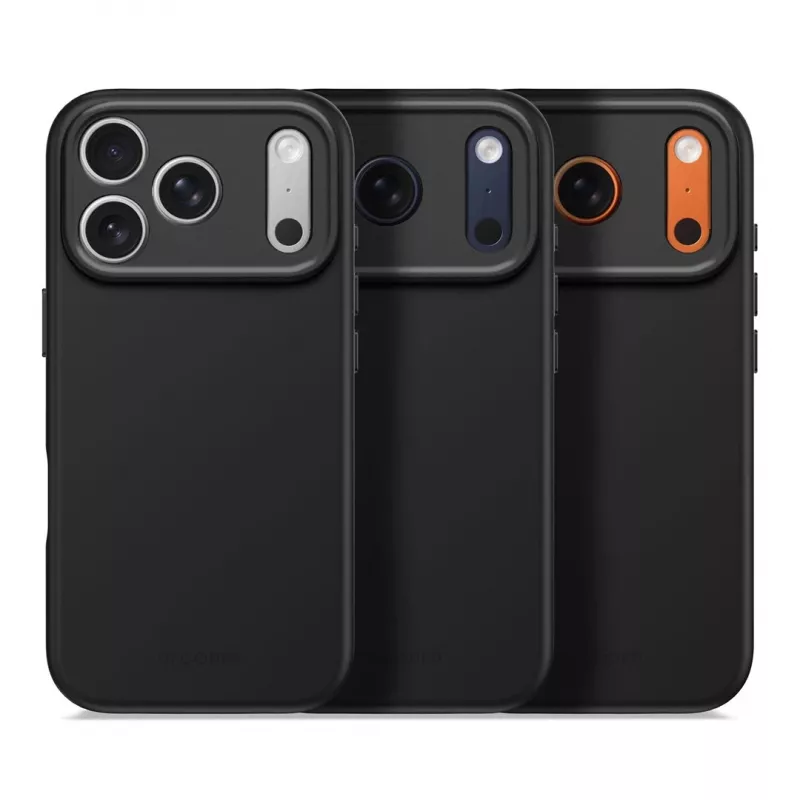Capa traseira em silicone antimicrobiano Decoded para iPhone 17 Pro com MagSafe (Phantom Black)