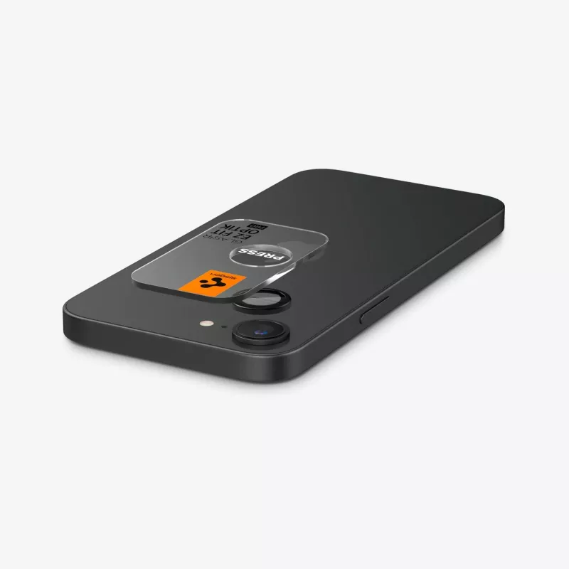 Spigen Optik Pro Glas.tR EZ Fit Protetor de Câmara Pack de 2 para iPhone 16E/17E Preto
