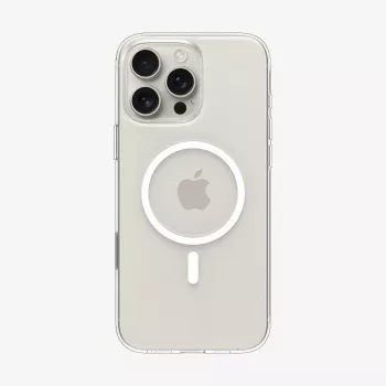 Spigen Thin Fit T Mag Capa MagSafe para iPhone 16 Pro, Transparente/Branco