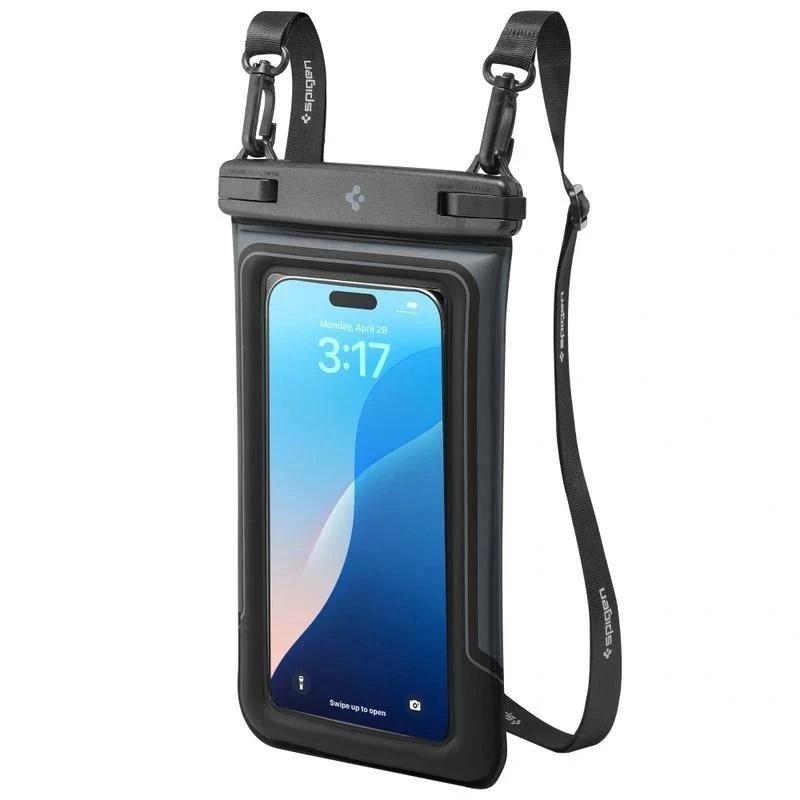 Capa flutuante universal à prova de água SPIGEN A611P pack de 2 preto mate
