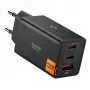 Carregador de parede GaN de 3 portas USB-C/USB-A Spigen Essential EE673EU 67W preto
