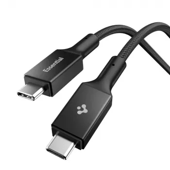Cabo Spigen EB10010CC Essential USB-C para USB-C 100W 1m preto