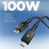 Cabo Spigen EB10010CC Essential USB-C para USB-C 100W 1m preto