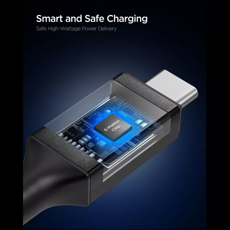 Cabo SPIGEN EB24012CC Essential USB-C para USB-C 240W 120cm preto