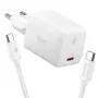 Carregador de rede de 1 porta SPIGEN EE451EU Essential 45W + cabo USB-C branco
