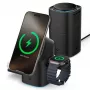 Carregador sem fios MagSafe magnético rotativo 3 em 1 SPIGEN EF223MS Essential 15W Qi2 preto