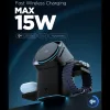 Carregador sem fios MagSafe magnético rotativo 3 em 1 SPIGEN EF223MS Essential 15W Qi2 preto