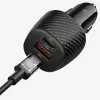 Carregador de automóvel de 3 portas Spigen Essential EV1133 113W preto com cabo USB-C 100W 1m