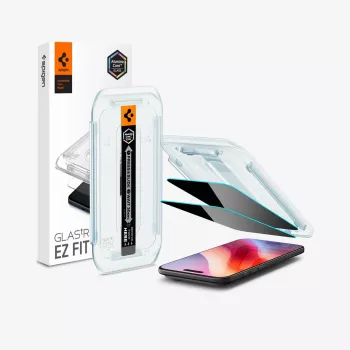 Protetor de ecrã de privacidade Spigen Glas.tR EZ Fit AC para iPhone Air (pack de 2)