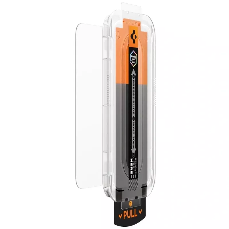 Película de proteção de ecrã em vidro temperado Spigen GLAS.TR EZ Fit Pro para Apple iPhone 16 Pro Max / 17 Pro Max, transparente, pack de 2