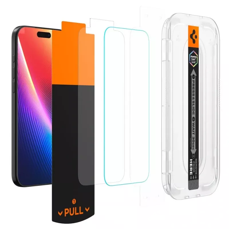 Película de proteção de ecrã com privacidade Spigen Glas.tR EZ Fit Pro AC para iPhone 16 Pro / 17 / 17 Pro
